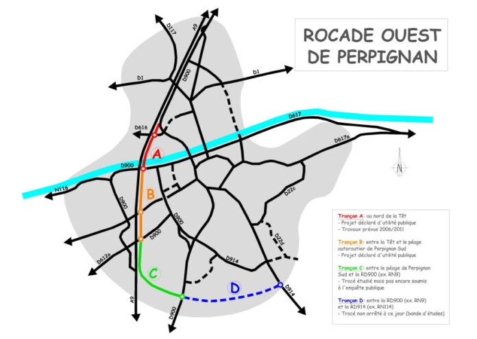 La rocade ouest de Perpignan