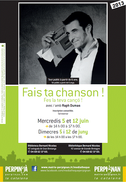 Atelier Fais ta chanson avec Raph Dumas