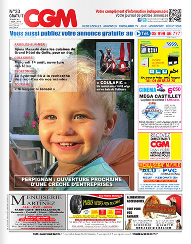 Journal gratuit CGM numéro 33 Perpignan et sa région