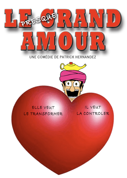 "LE presque GRAND AMOUR" tiendra l'affiche : Un célibataire de sexe masculin, largué ... une célibataire de sexe féminin, championne du monde des relations foireuses ... D'un côté, un célibataire de sexe masculin, plus largué qu'un stock d'obus pendant la guerre. De l'autre, une célibataire de sexe féminin, championne du monde des relations foireuses. Il veut la contrôler. Elle veut le transformer. Entre les deux, un bon génie de l'amour surexcité comme un jack russel assis sur un taser. Sa mission exaucer leur voeux. L'homme idéal pour elle. La femme de ses rêves pour lui. Secouez bien tout ça et vous obtenez la comédie la plus délirante et survoltée sur le sujet, mais aussi, le guide de tout ce qu'il ne faut pas faire pour réussir à vivre à deux.