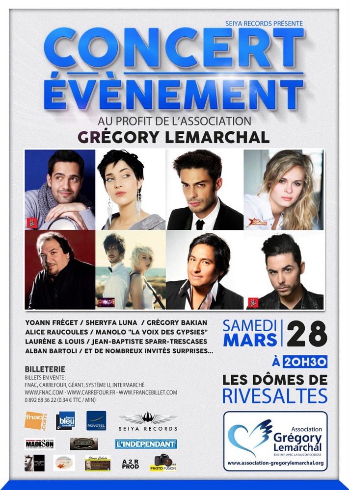 Concert évènement au profit de l’association Grégory Lemarchal