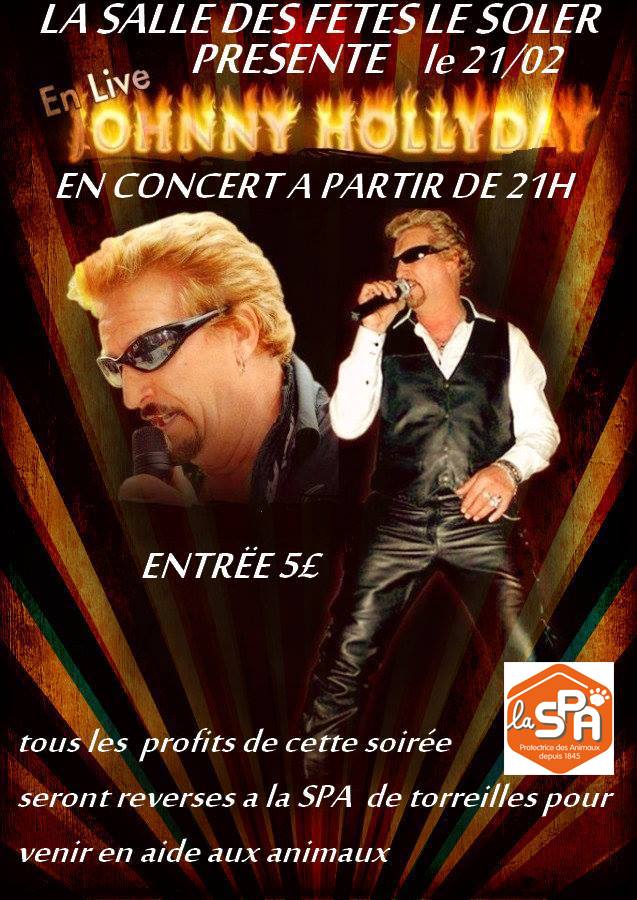 Le Soler : Concert  « Johnny Hollyday » au profit de la Spa