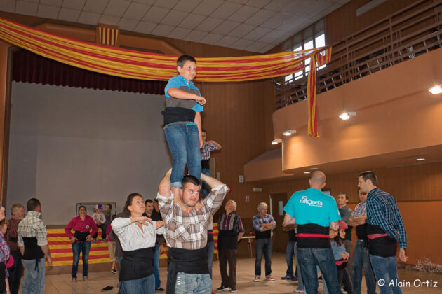 Echauffement castellers