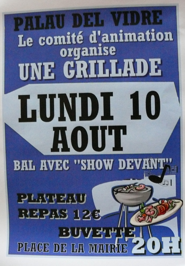 Grillade du Comité d’Animations de Palau del Vidre