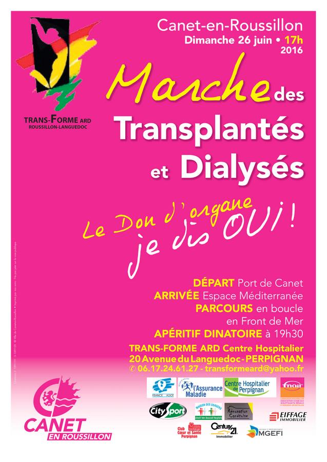 La marche des transplantés et dialysés à Canet en Roussillon