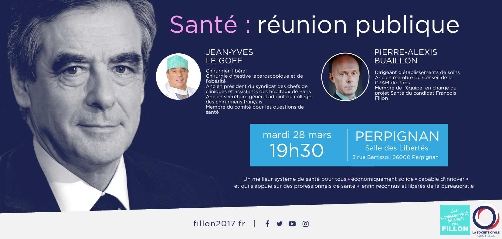 Réunion publique sur la santé à Perpignan organisée par le Comité de soutien de François Fillon