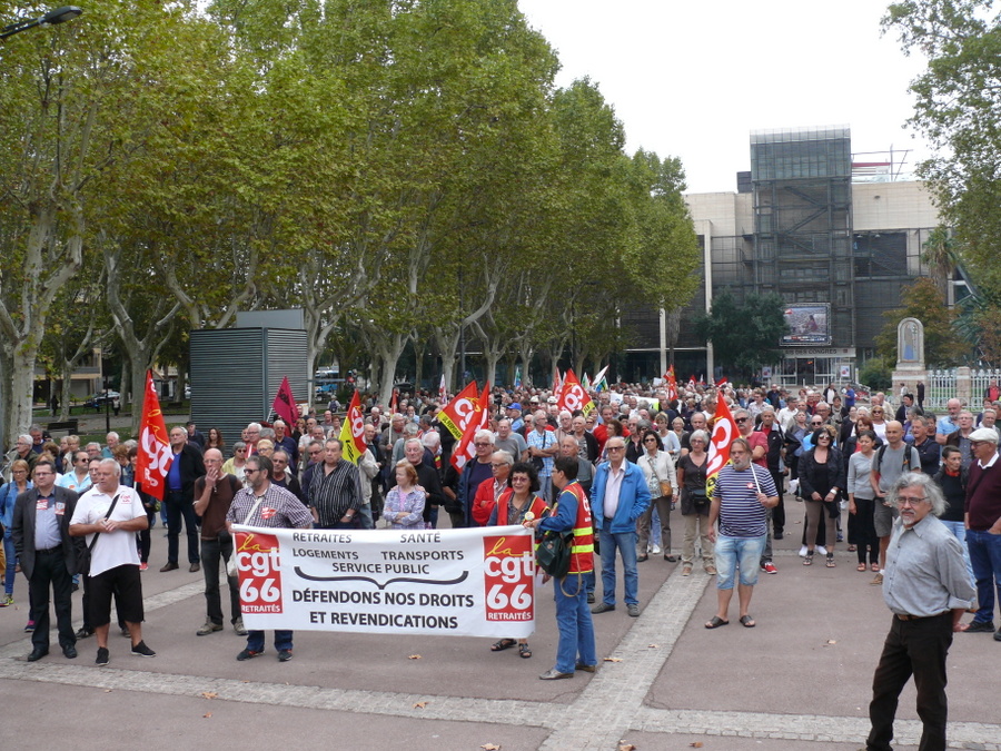 Près d’un millier de retraités ont manifesté à Perpignan