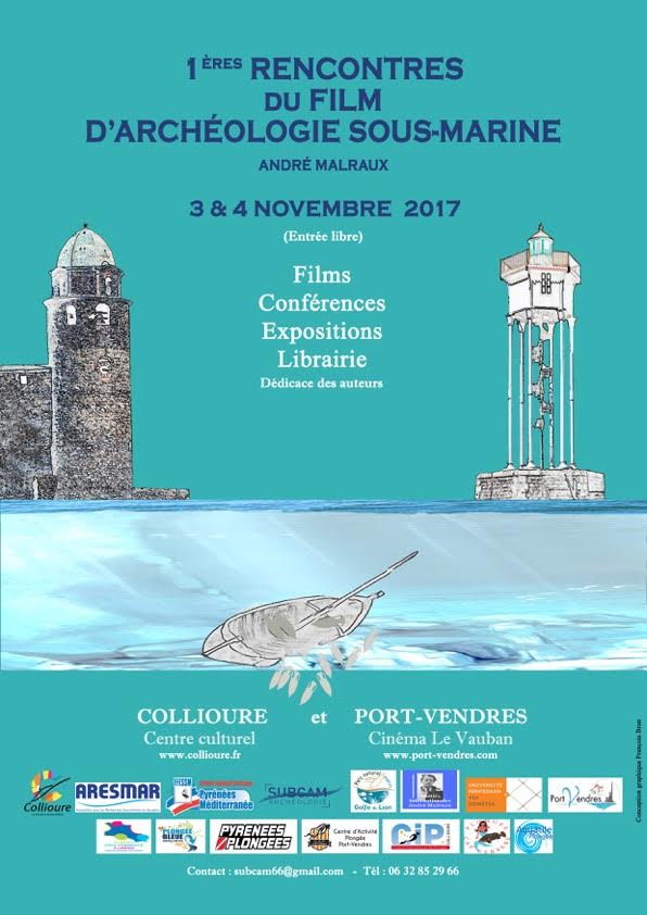 1ères rencontres du film d’archéologie sous-marine à Collioure et à Port-Vendres