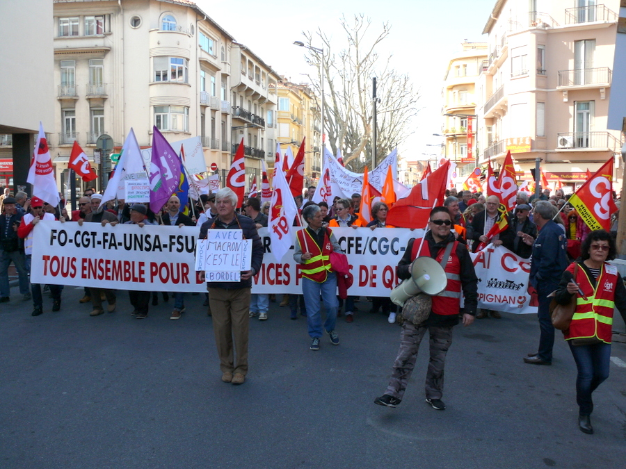 Entre 2000 à 3000 personnes, majoritairement des retraités ont manifesté à Perpignan