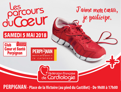 Le Parcours du cœur organisé par la Fédération Française de cardiologie L R à Perpignan