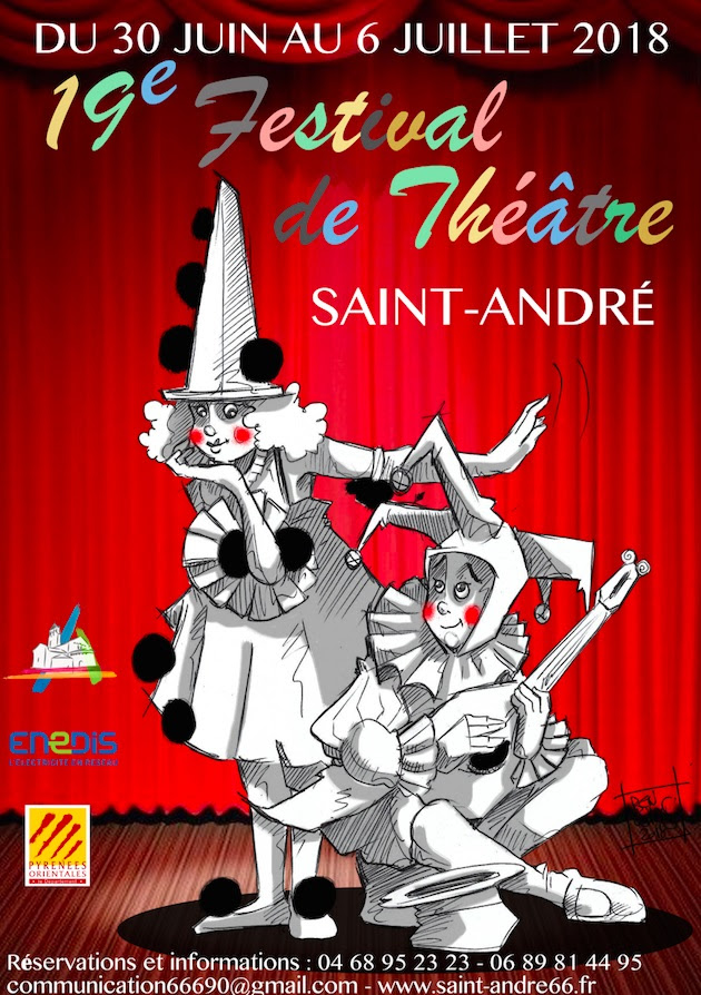 19ème festival de théâtre à Saint André du 30 juin au 6 juillet 2018