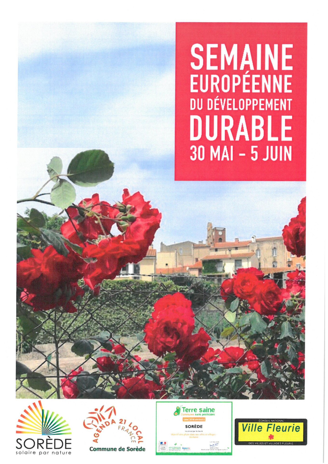 Semaine Européenne du développement durable du 30 mai au 5 juin 2018 à Sorède