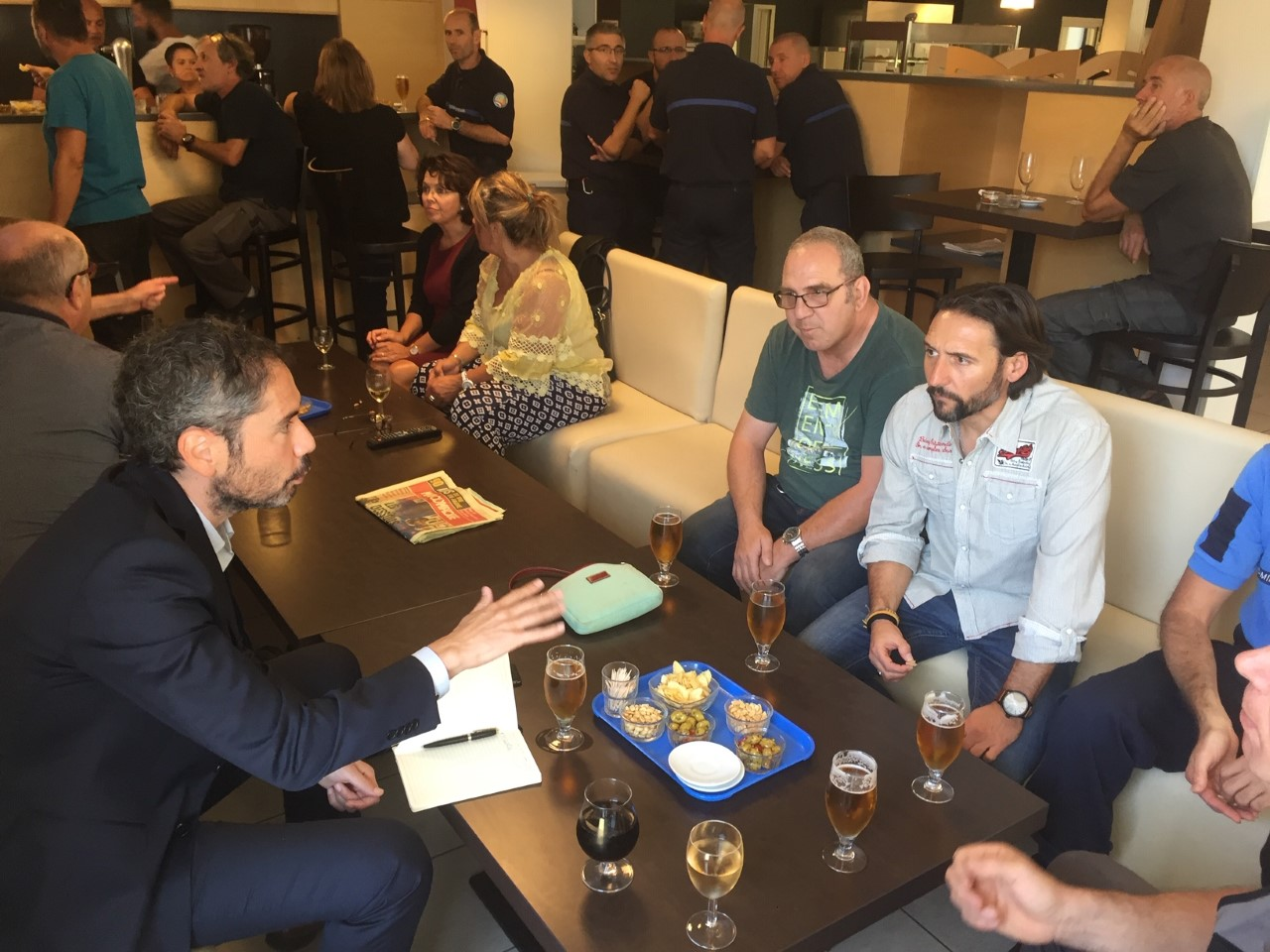 Rencontre entre Olivier Amiel et les représentants du Syndicat Force Ouvrière Pénitentiaire au Centre pénitentiaire de Perpignan 