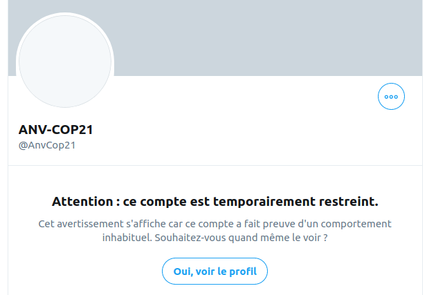 Twitter suspend en nombre les comptes du mouvement climat