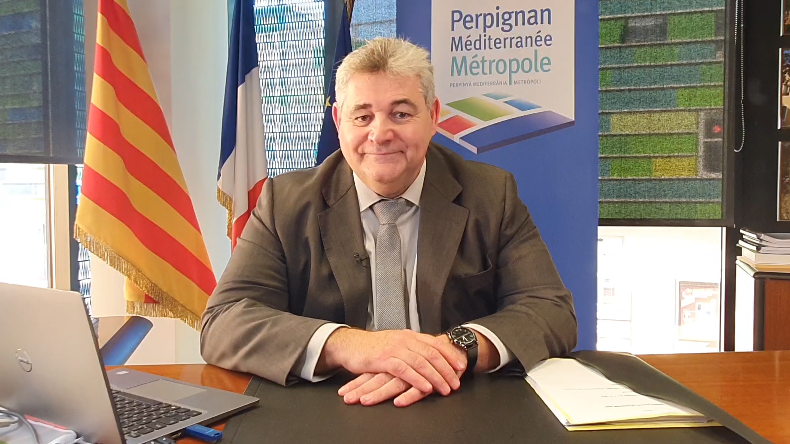 Robert Vila ses voeux pour 2021 en vidéo Perpignan Mediterranee Metropole