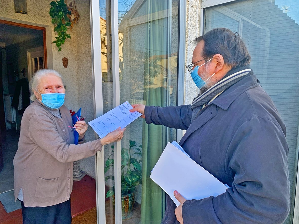 Des visites et un suivi personnalisé des services municipaux de la ville du Soler auprès des seniors dans le contexte de la pandémie Covid