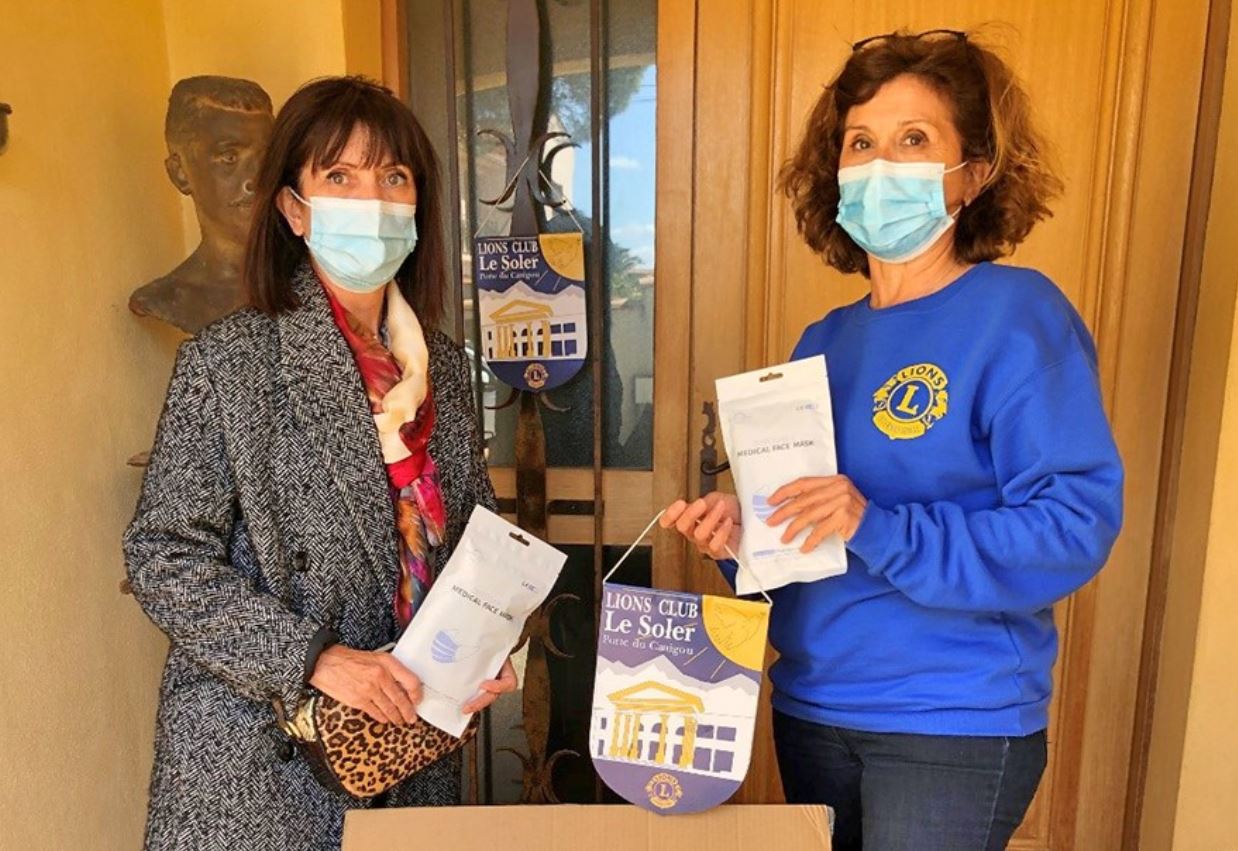 Le Lions club offre 800 masques chirurgicaux aux bénéficiaires de la banque alimentaire de la ville du Soler