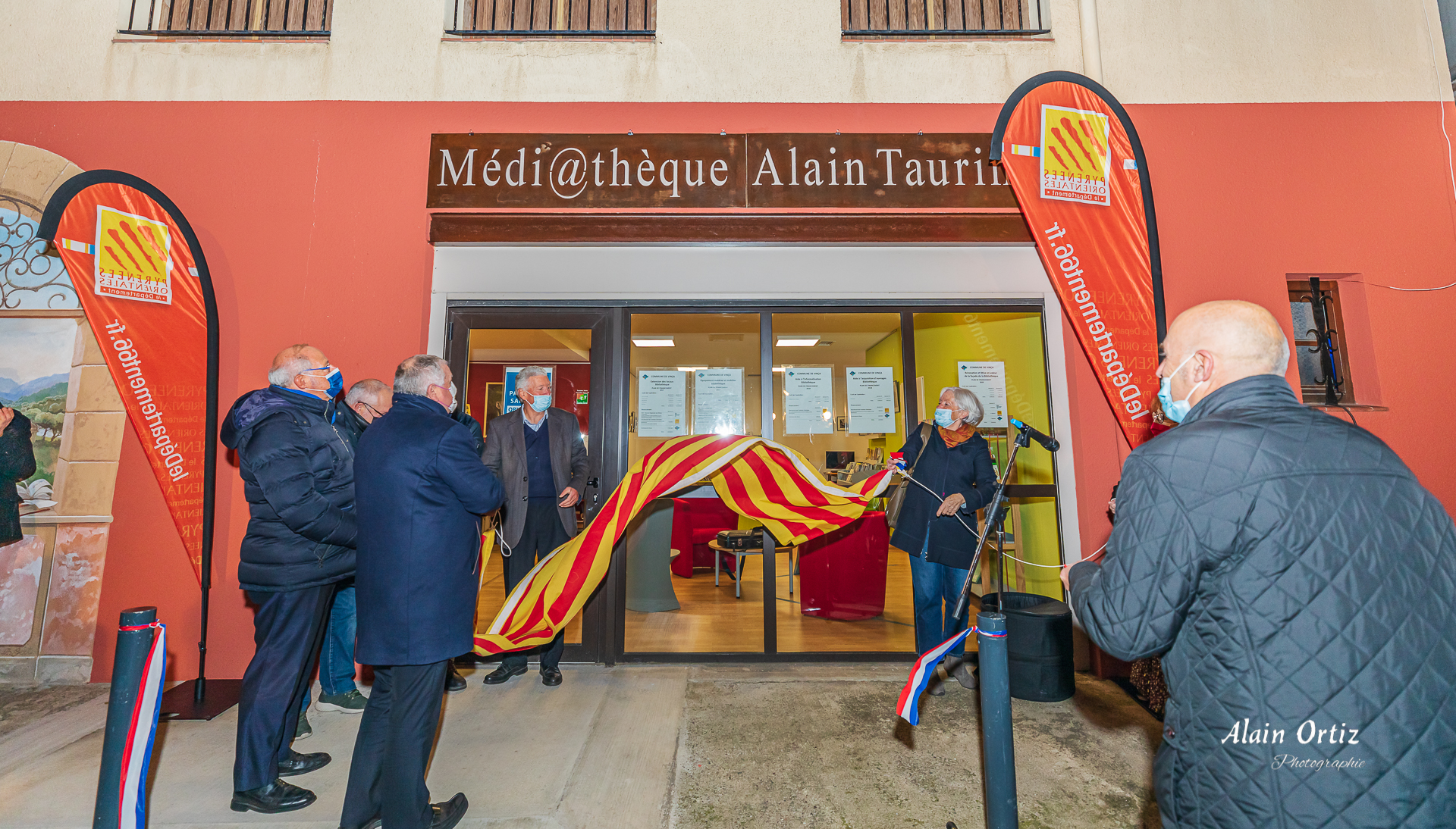 Inauguration de la médiathèque Alain Taurinya à Vinça