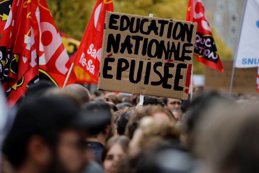 #FLASH INFO : 3 enseignants sur 4 ont manifesté – Grève des enseignants, une action escargot ralentie Perpignan