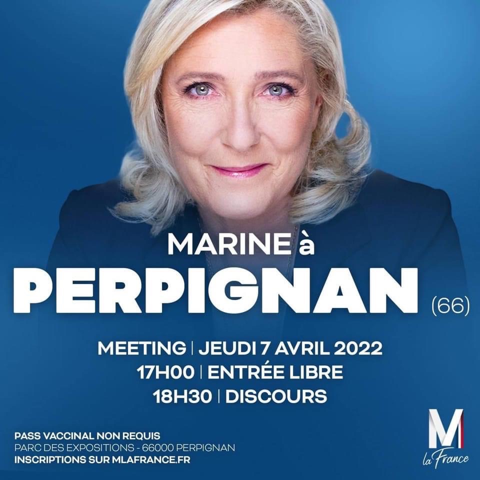 #FLASHINFO : Marine Le Pen en meeting à Perpignan – Compost : distribution en « drive » les 15 et 16 avril