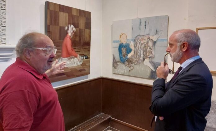 Une délégation de la CCI des Pyrénées-Orientales s’est rendue à Amélie-les-Bains-Palalda. Le président Laurent Gauze accompagné de Xavier Danjou et de David Gener, élus CCIPO, ont dans un premier temps, visité l’exposition de la collection d’art de Jacques Font, propriétaire du groupe Ciné Movida présentée à la chapelle de l’ancien hôpital militaire d’Amélie-les-Bains.