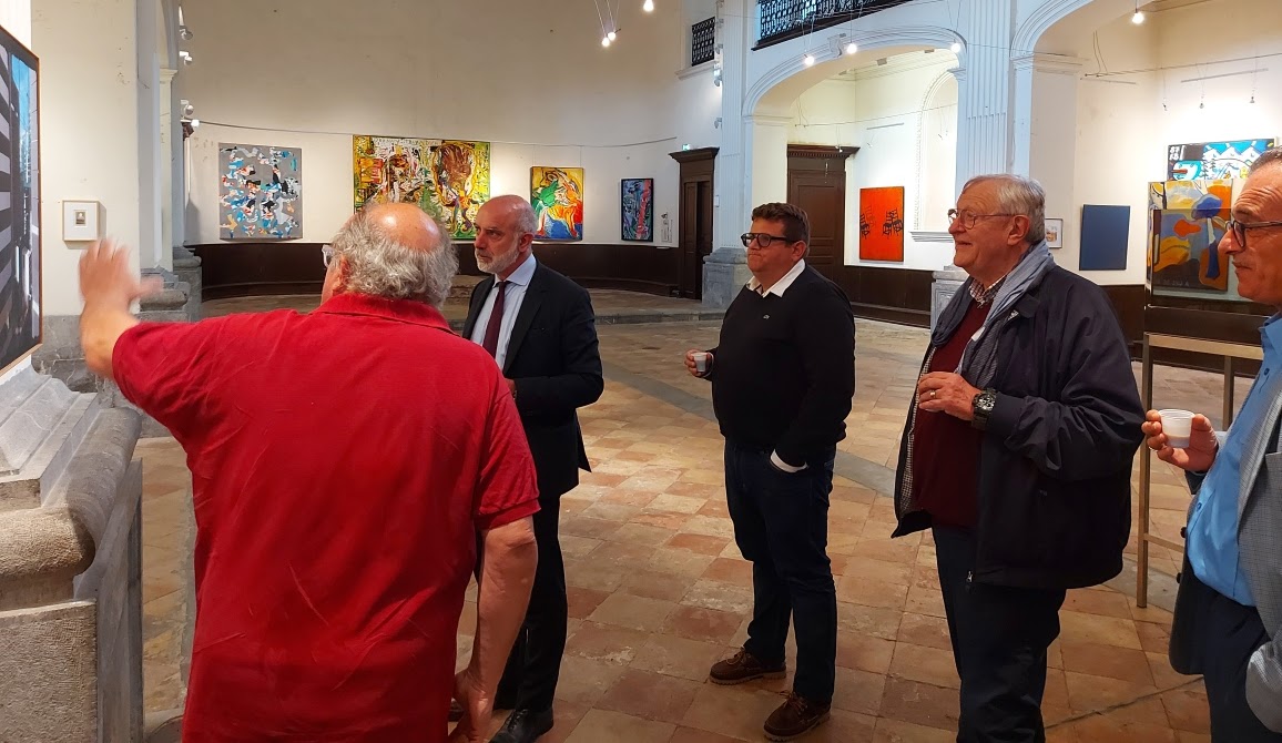 une délégation de la CCI des Pyrénées-Orientales s’est rendue à Amélie-les-Bains-Palalda. Le président Laurent Gauze accompagné de Xavier Danjou et de David Gener, élus CCIPO, ont dans un premier temps, visité l’exposition de la collection d’art de Jacques Font, propriétaire du groupe Ciné Movida présentée à la chapelle de l’ancien hôpital militaire d’Amélie-les-Bains.