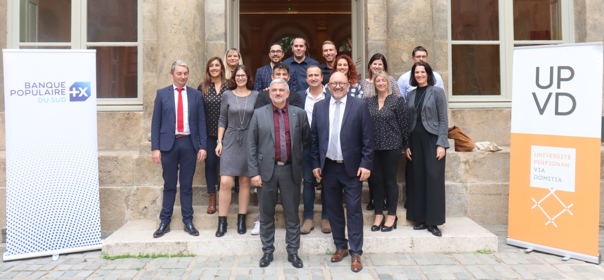 L’Université de Perpignan Via Domitia, la Fondation UPVD et la Banque Populaire du Sud célèbrent la nouvelle promotion de collaborateurs ayant suivi une Valorisation des Acquis de l’Expérience collective.