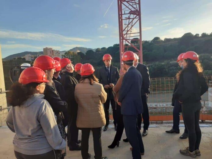 visite du chantier du Pôle médico-social à Banyuls sur Mer par le préfet