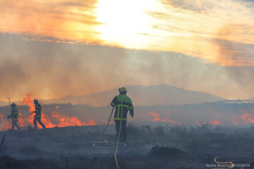 Torreilles / Sainte Marie la Mer : Le feu menace les campings et les Mas Pagnon