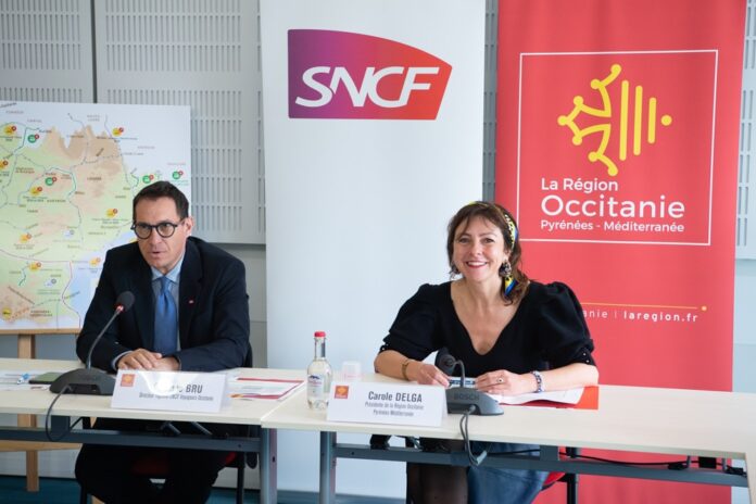 Conférence de presse : Convention SNCF/Région LIO. Le Mercredi 22 Mars à l'hôtel de région ( Toulouse) - Photo © Emmanuel Grimault - Région Occitanie