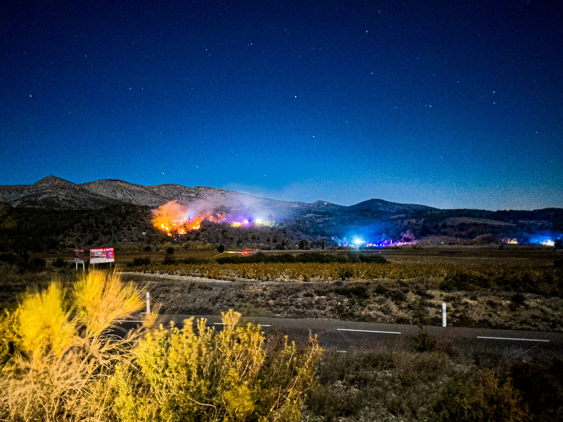 Feu de forêt au sein du parc Écozonia de Case de Pène