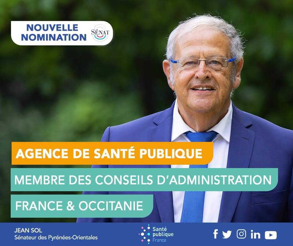 Nouvelle nomination au Sénat pour le Sénateur Jean Sol