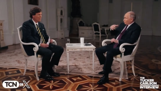 L'intégralité non censurée de l'interview en français de Vladimir Poutine par Tucker Carlson