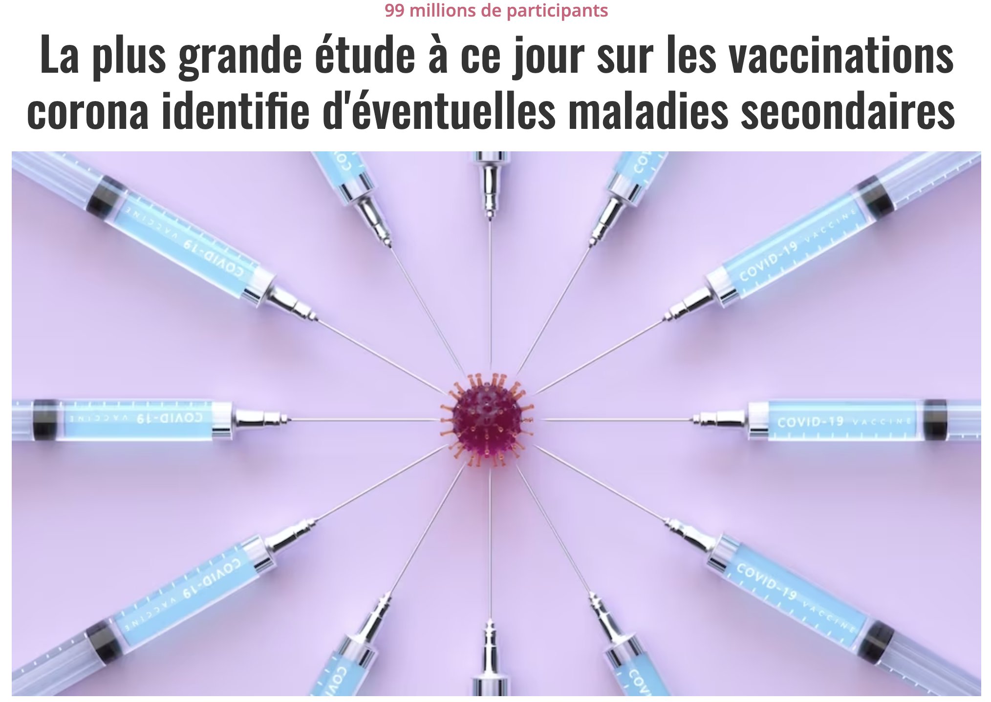 19 effets secondaires graves des injections ARNm et adénovirus identifiés