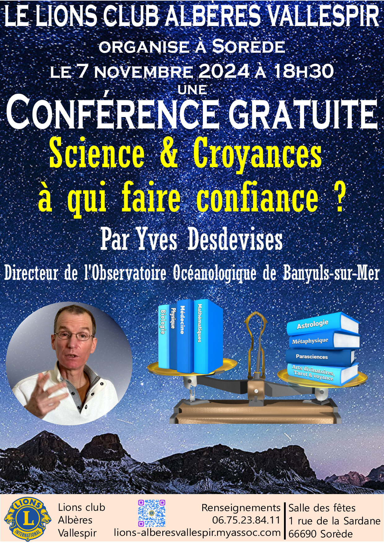 Conférence « Sciences & Croyances » à Sorède