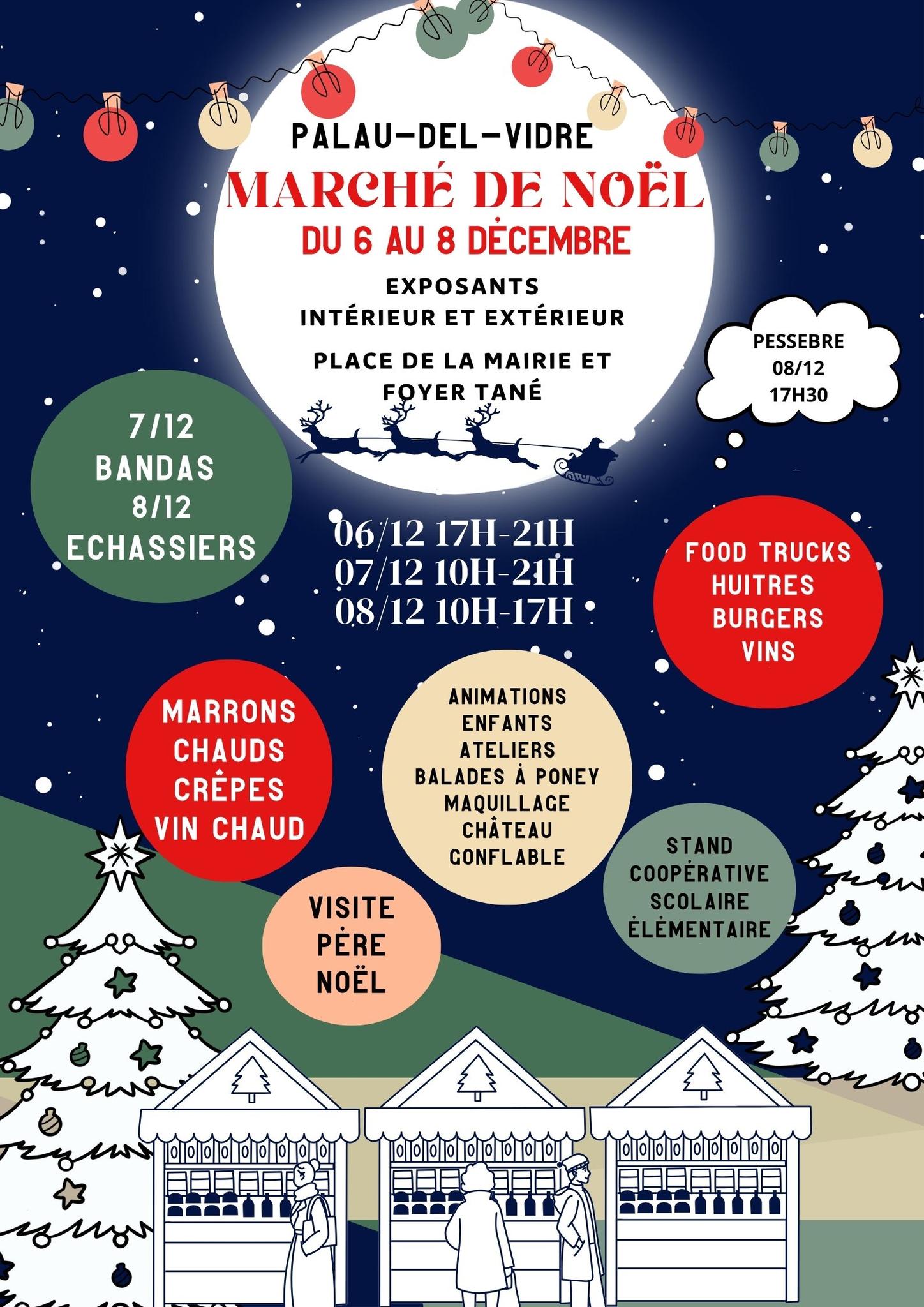 Marché de Noël et nombreuses animations du 6 aux 8 décembre 2024 à Palau del Vidre