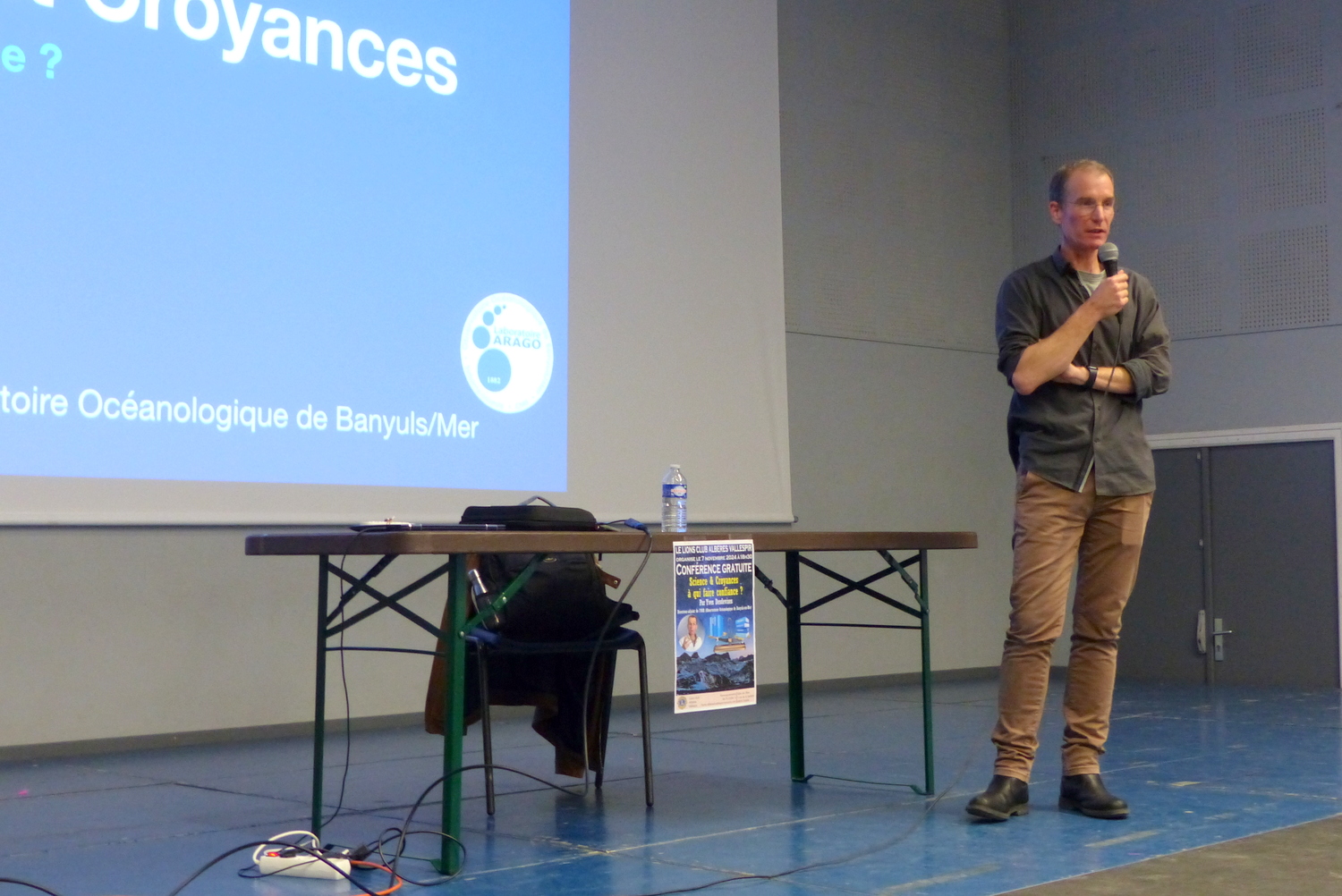 Support d’Yves Desdevises directeur de l’observatoire océanologique de Banyuls : Conférence « science et croyances.