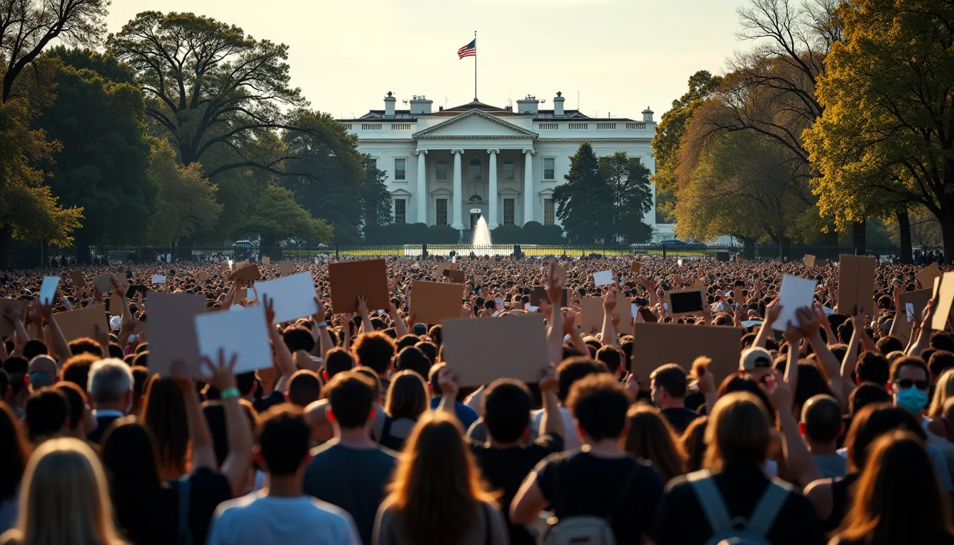 Manifestations massives aux États-Unis : 500 000 personnes protestent contre les réformes de Trump