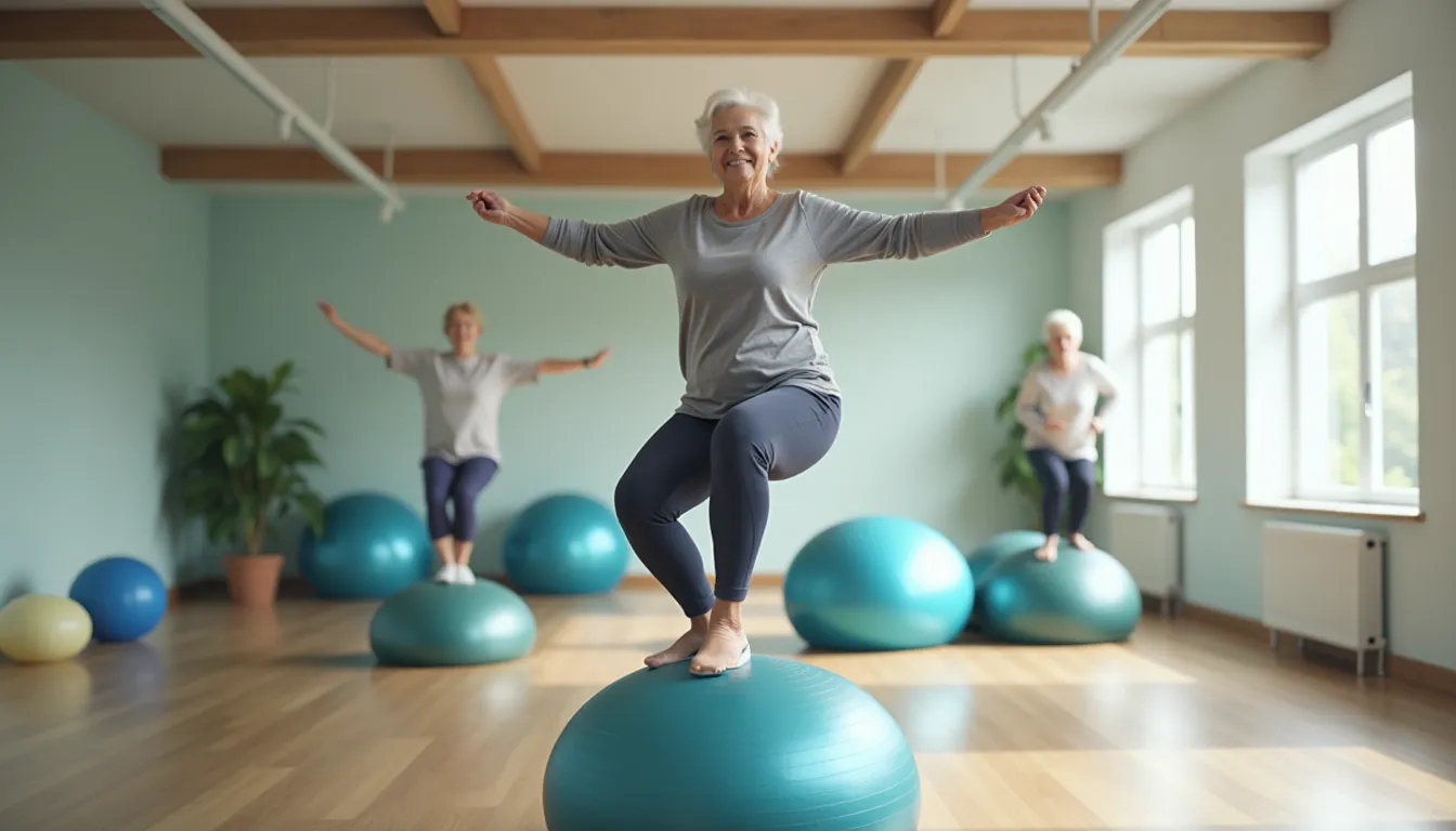 Gym sur ballon : 68% des seniors améliorent leur équilibre en 12 semaines selon l’INSEP