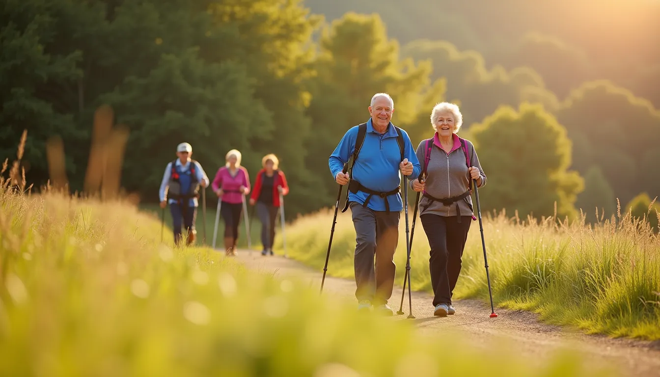 La marche nordique mobilise 90% des muscles : le sport idéal pour rester en forme à tout âge