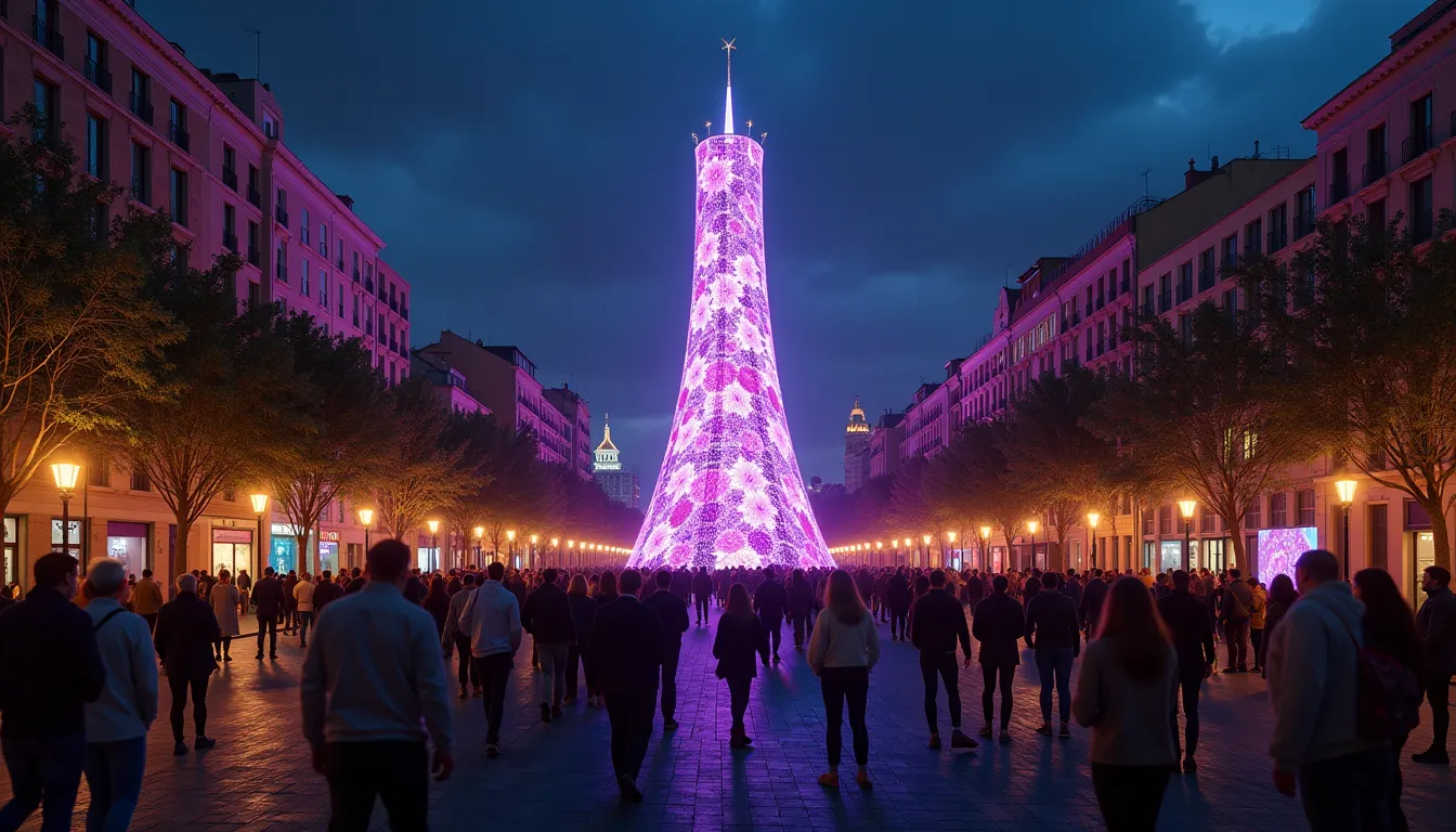 Barcelone : Le festival Llum BCN 2025 s’étend, 40 installations lumineuses et 200 000 visiteurs attendus