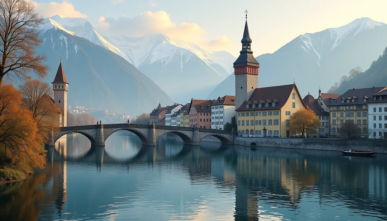 Cette ville suisse aux 9 tours médiévales où l’histoire et la modernité se reflètent dans un lac alpin