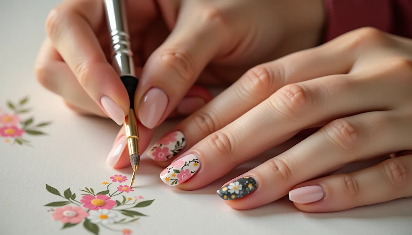 J’ai testé le nail art floral en 4 étapes : ma manucure a tenu 2 semaines sans s’écailler