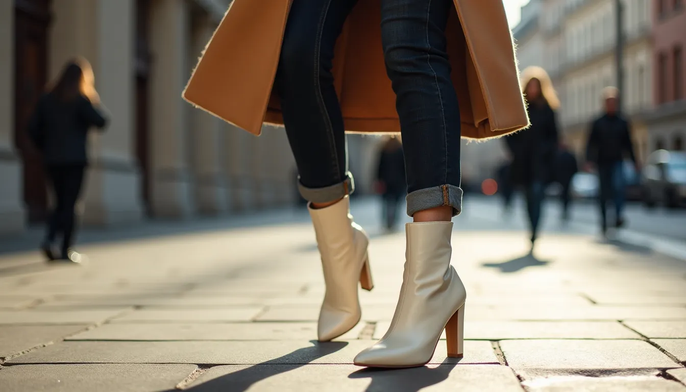 Ces bottines blanc cassé allongent la silhouette de 5 cm : le modèle tendance qui illumine les tenues hivernales 2025