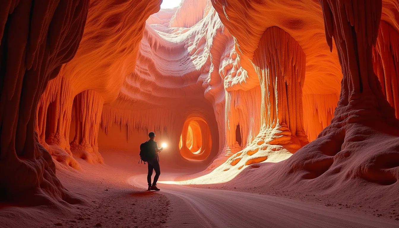 Cette grotte rose de Lozère abrite depuis 133 ans des concrétions aux teintes ocre-orangées