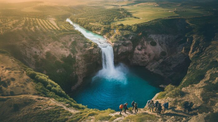 Cette île grecque cache une cascade de 30 m dans un canyon interdit