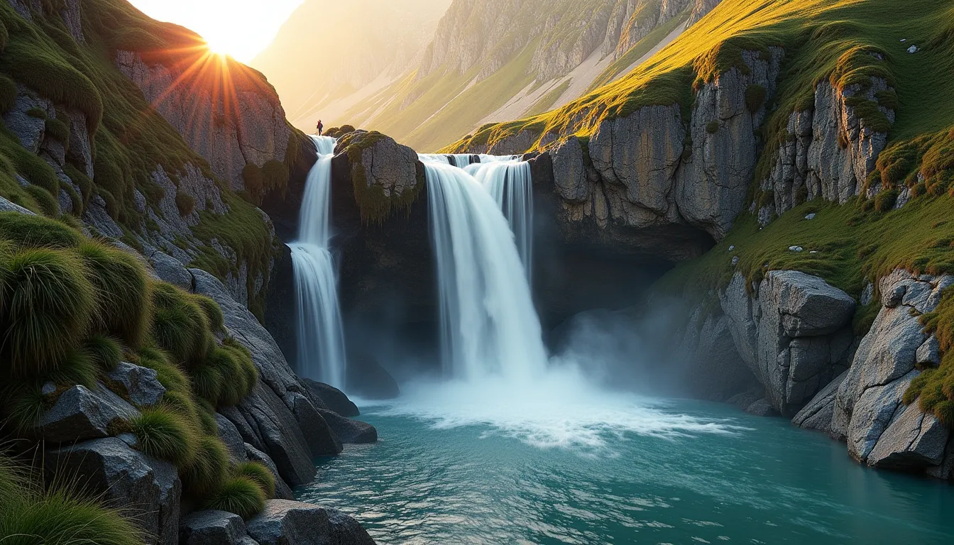 Cette cascade rare des Alpes forme un rideau d’eau calcaire à 1163 mètres d’altitude