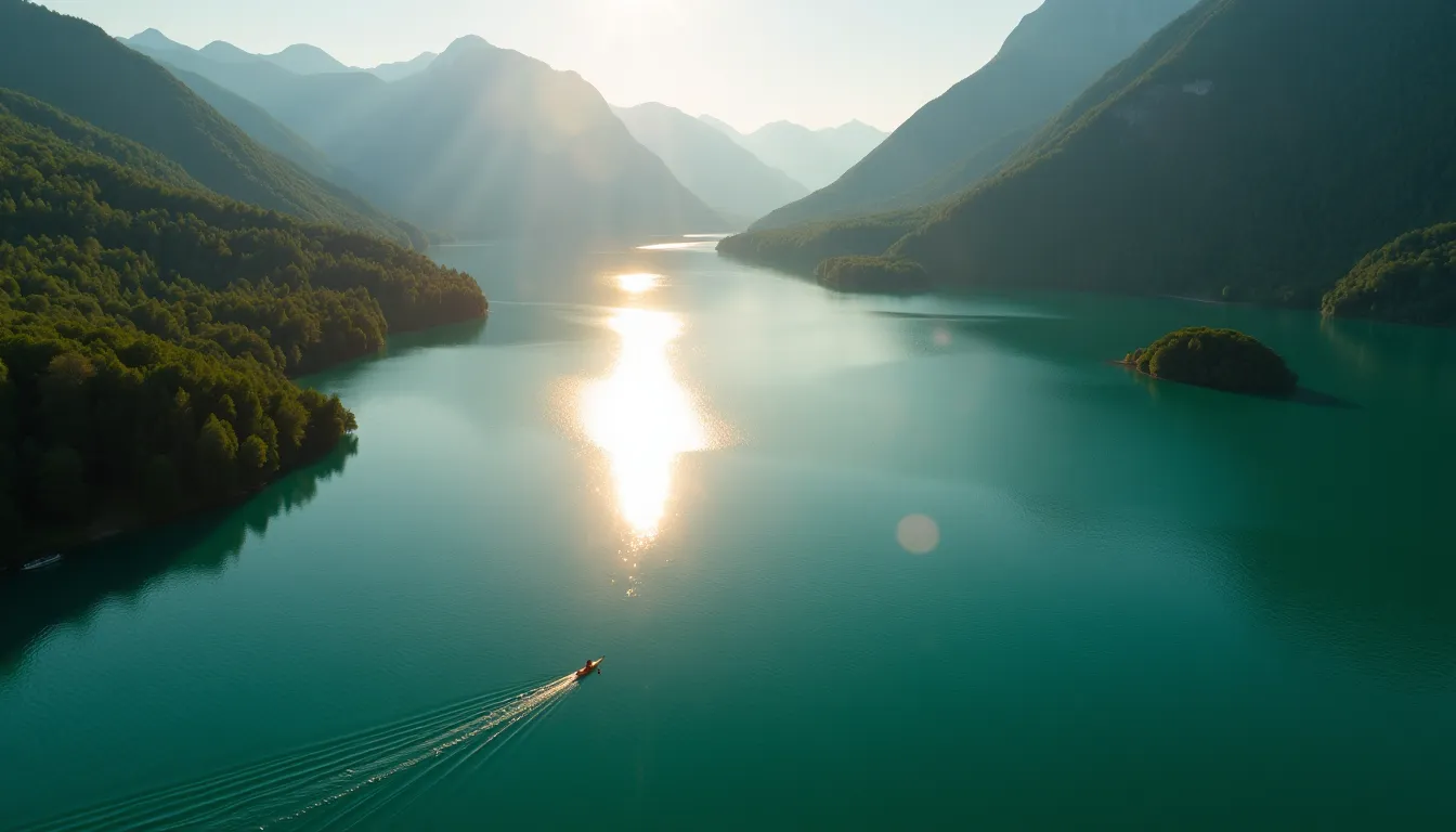 Ce lac d’Aiguebelette aux eaux émeraude atteint 28°C en été, sur 545 hectares préservés