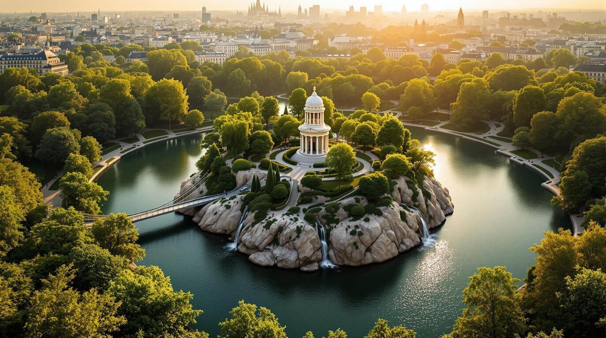 Ce parc parisien de 25 hectares cache une île et un temple romain