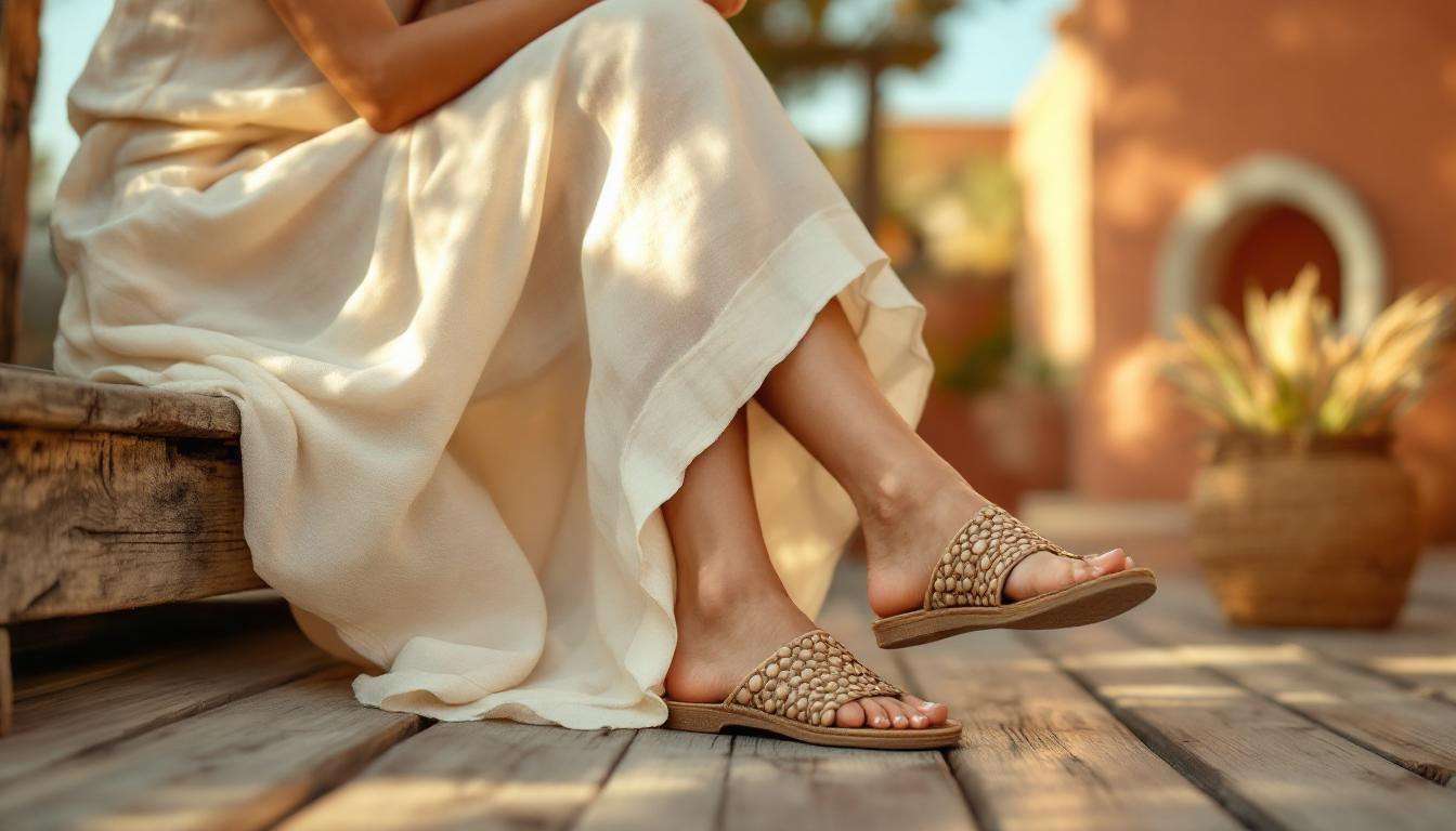 Ma nouvelle passion : les sandales à perles de bois pour un style bohème chic